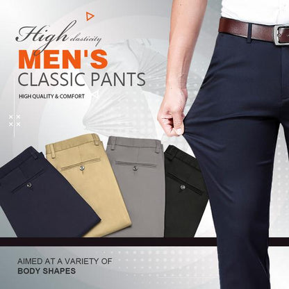 Classic Men's Trousers with Good Elasticity