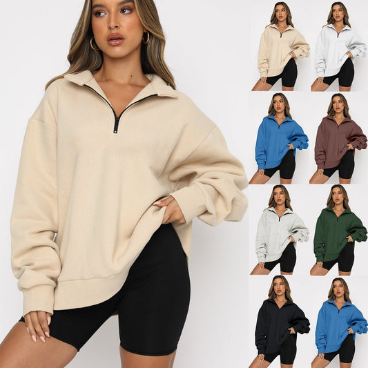 Women's Half Zip Pullover Long Sleeve Sweatshirts