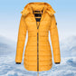 🔥HOT SALE 49% OFF🔥 Winter Women's Mid-length Padded Jacket Warm Solid Color Hooded Jacket