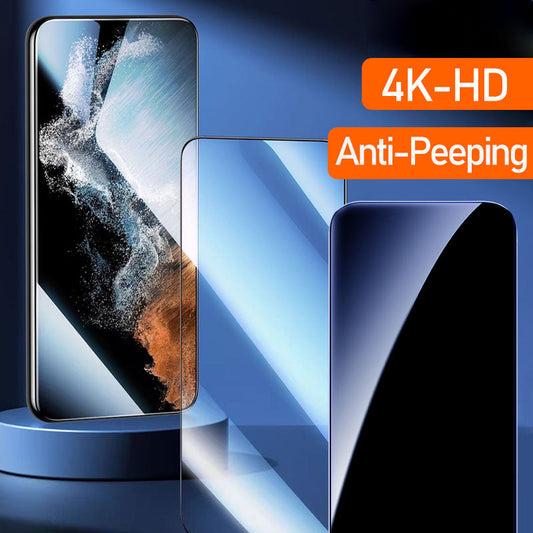 4K HD/Anti-Peeping Tempered Glass Screen Protector with Auto Dust-elimination Installation for Samsung Galaxy S Series