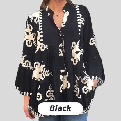 🌷LIMITED TIME OFFER 39% OFF🌷Women’s Boho Style Printed Ruffle Top