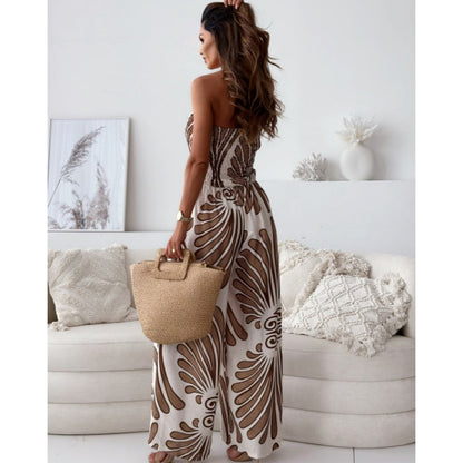 💞Limited Time Offer 39% OFF🌷Shoulder Sleeveless Jumpsuit with Wide Legs