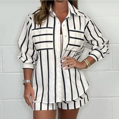 🌷Limited Time Offer 41%OFF🌷Women's Summer Casual Stripe 2-Piece Set