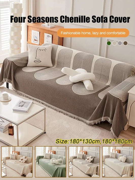 🔥Free Shipping⌛ Double sided chenille sofa cover