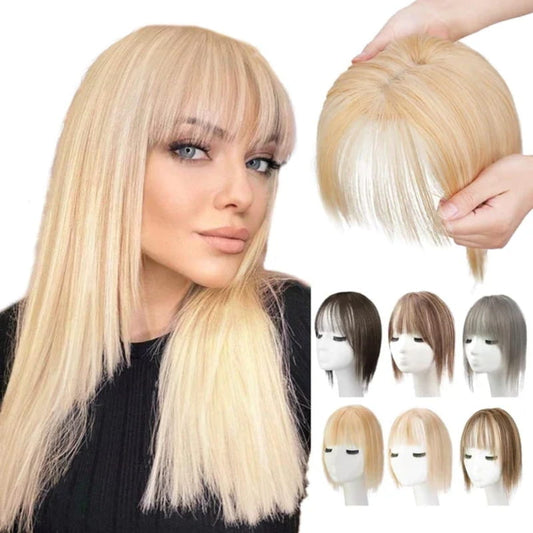 💖 Instant New Look for You 💖 Natural Hair Toppers with Bangs for Women